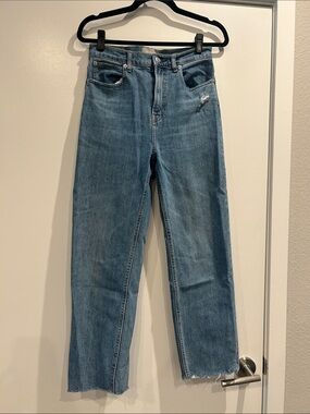 Everlane High-Rise Straight Leg Women's Jeans - Light Blue size 28 regular